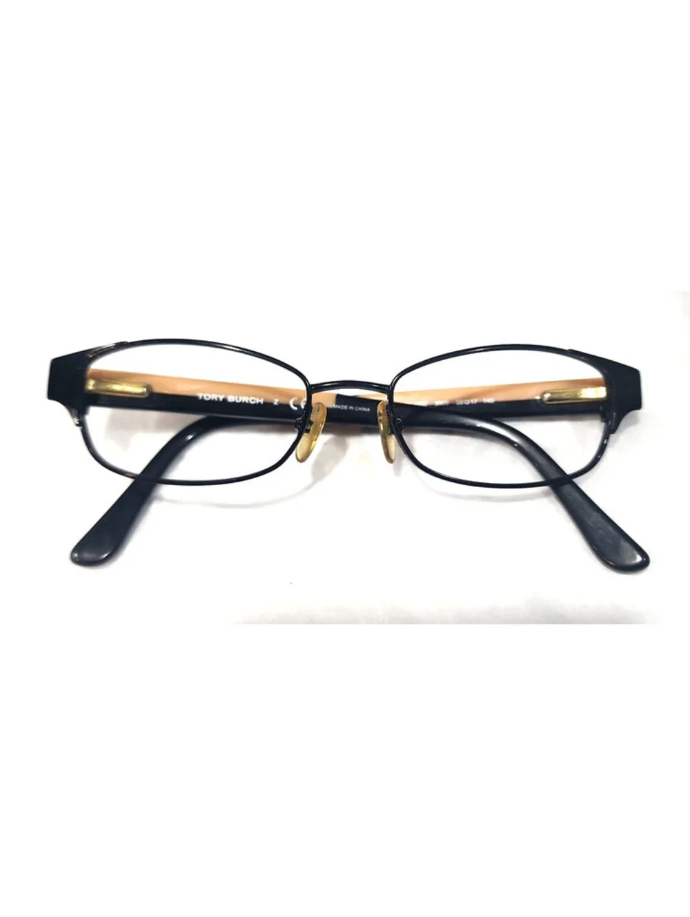 Tory Burch TY1037 3009 Small Black Oval Eyeglasses 50-17 140